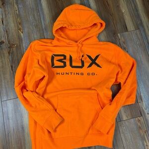 BUX Hunting Co. Orange Hunters Sweatshirt Hoodie M